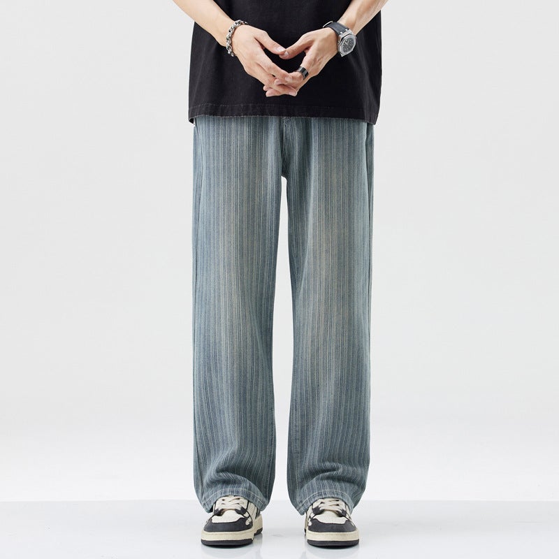 American Style Retro Jeans Men'S New Fashionable Brand Loose Straight All-Match Hong Kong Style Casual Long Pants For Men - Image 5